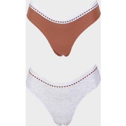 Gsecret Βαμβακερά Γυναικεία Brazil με Δαντέλα 2Pack 2P8541-25219