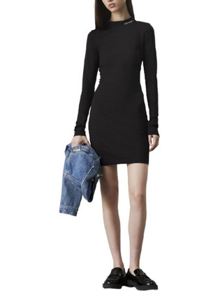 Calvin Klein Mini Καθημερινό Φόρεμα Μεταξωτό Μαύρο J20J225074-BEH
