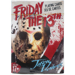Aquarius Horror Friday The 13th Τράπουλα Πλαστικοποιημένη Μαύρη 840391105164
