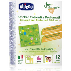 Chicco Natural Εντομοαπωθητικά Αυτοκόλλητα για Παιδιά 12τμχ