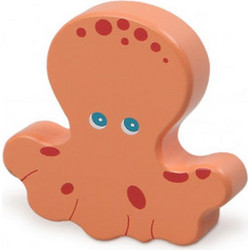 Kiokids Χταπόδι Ξύλινη Κουδουνίστρα για Νεογέννητα 2725-2
