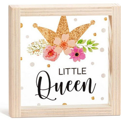 Parisis Μπομπονιέρα Βάπτισης Καδράκι Little Queen από Plexiglass & Ξύλο 0224301