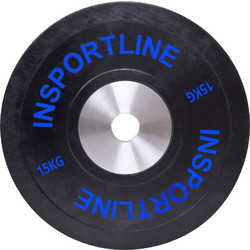 Insportline Δίσκος Ολυμπιακού Τύπου Bumper 15kg Φ50mm