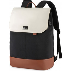 Lovevook MB2187 Backpack Laptop 15.6" Black Beige | 5212041216134]