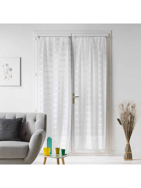 Spitishop Σετ Κουρτίνες Παραθύρου με Τούνελ 70x200 Candide 1625934 Blanc