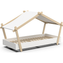 InsideHome Lodge Παιδικό Κρεβάτι Σπιτάκι Τύπου Montessori Μονό για Στρώμα 90x200cm 0101.CB87