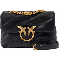 Pinko Mini Love Bag Puff Maxi Quilt Γυναικείο Τσαντάκι Χιαστί Δερμάτινο Μαύρο με Αλυσίδα 100039A0F2Z99Q