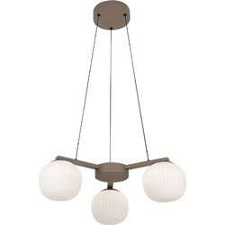 Sunlight Κρεμαστό Φωτιστικό Οροφής Τρίφωτο LED Καφέ VINO-3R