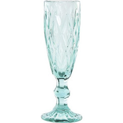 DKD Home Decor Ποτήρι Κρασιού Κρύσταλλο Κολωνάτο Τιρκουάζ 150ml S3037330
