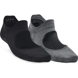 Under Armour Breathe Balance Γυναικείες Κάλτσες Σοσόνια Μαύρες Ανθρακί 2Pack 1373336-002