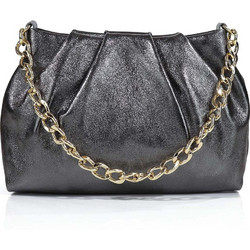 Passaggio Leather Γυναικεία Τσάντα Χιαστί Δερμάτινη Ανθρακί με Στενό Λουρί 5606-KR-16