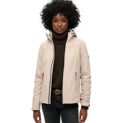 Superdry Γυναικείο Μπουφάν Softshell Μακρύ Αδιάβροχο Nude W5011903A-7MO