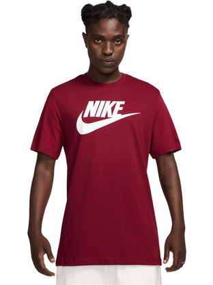 Nike Sportswear Icon Futura Ανδρικό Αθλητικό T-Shirt Μπορντό AR5004-677