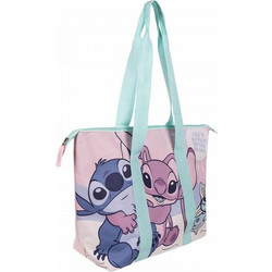 Cerda Lilo & Stitch Υφασμάτινη Τσάντα Θαλάσσης Ώμου Λιλά 33x47cm 2100005690