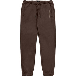 Double Ανδρικό Παντελόνι Φόρμας Fleece με Λάστιχο Καφέ MPAN-49