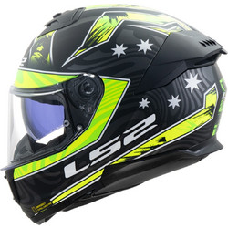 LS2 Stream II Galdam Matt Black Yellow Κράνος Μηχανής Full Face 1550gr