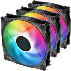 Iceberg Thermal IceGALE Case Fan 120mm ARGB με Σύνδεση 4-Pin PWM 3τμχ Black