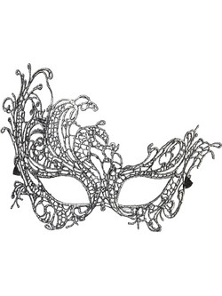 Μάσκα Baroque Ασημί 04772