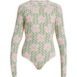 Roxy Hibiscus Daze Ολόσωμο Μαγιό Πράσινο Mint Σομόν ERJWR03834