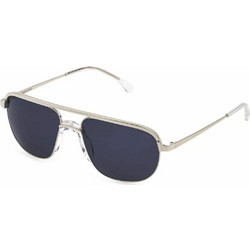 Lozza SL2392 579P Ανδρικά Γυαλιά Ηλίου Aviator Μεταλλικά Ασημί με Μπλε Φακό