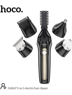 Hoco Trimmer Μηχανή Ανδρική Επαναφορτιζόμενη Προσώπου Σώματος Μύτης Φρυδιών & Αυτιών DAR67