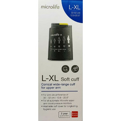 Microlife Conical Soft Cuff Περιχειρίδα Πιεσομέτρου Ενηλίκων Large / XLarge 32-52cm Μαύρη