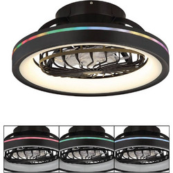 Globo Deanne 03665 Ανεμιστήρας Οροφής 48cm 40W με Φως & Τηλεχειριστήριο Μαύρος