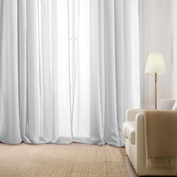 WhiteEgg Κουρτίνα Παραθύρου με Τρουκς 270x280 K0181-8 White