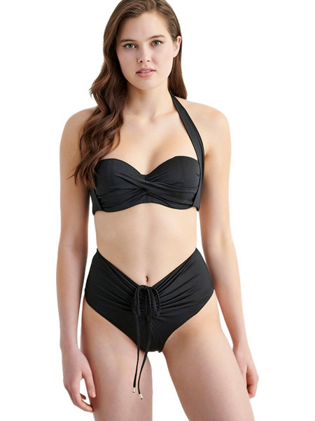 BLU4U Ψηλόμεσο Bikini Slip Μαύρο 25365094-02