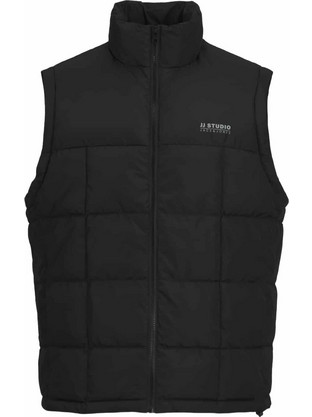 Jack & Jones Αμάνικο Ανδρικό Μπουφάν Μαύρο JONES12256903
