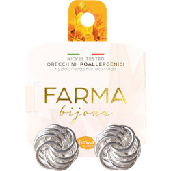 Farma Bijoux Γυναικεία Σκουλαρίκια Καρφωτά Ασημί BEG012