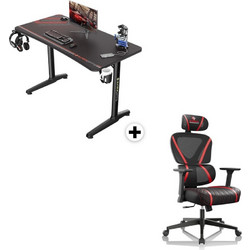 Eureka Σετ Gaming Γραφείο 120x60x77cm ERK-GIP-P47B-V1