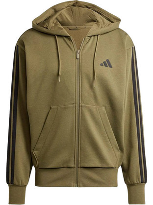 Adidas Ανδρική Ζακέτα Φούτερ με Κουκούλα και Φερμουάρ Χακί JD1864