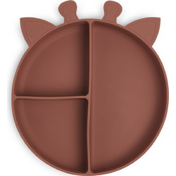 Nuuroo Orla Πιάτο Σιλικόνης Giraffe Mahogany