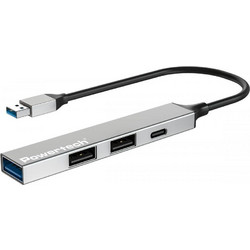Powertech PT-1413 USB Hub 3.0 USB-A με 4 Θύρες USB-A / USB-C