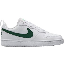 Nike Court Borough Low Παιδικά Sneakers Λευκά Κυπαρισσί DV5456-133