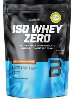 Biotech USA ISO Whey Zero Salted Caramel Πρωτεΐνη Ορού Γάλακτος Γράμμωσης Χωρίς Λακτόζη & Γλουτένη 454gr