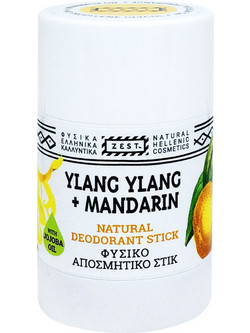 Zest Ylang Ylang & Mandarin Φυσικό Αποσμητικό Stick Χωρίς Αλουμίνιο 60ml