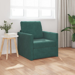 vidaXL Πολυθρόνα Κρεβάτι Βελούδινη Πράσινη 4106616