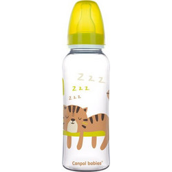 Canpol Βabies Africa Πλαστικό Μπιμπερό με Θηλή Σιλικόνης 12m+ Yellow 250ml