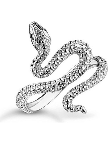 Thomas Sabo Γυναικείο Δαχτυλίδι Φίδι Ασημί με Ζιργκόν TR2483-664-21