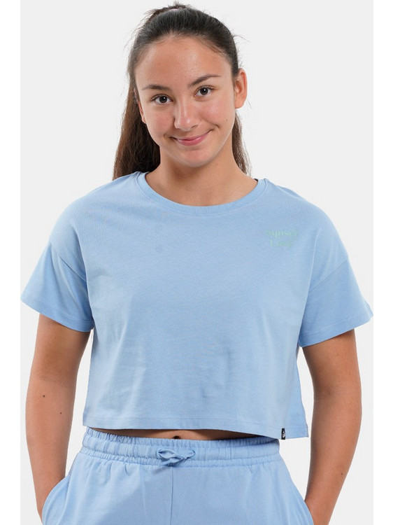 Up Παιδικό Crop Top Κοντομάνικο Γαλάζιο GQ225TUPCJA21-CLSTAC