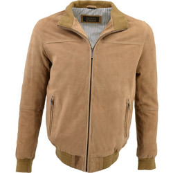 Leather 100 Ανδρικό Μπουφάν Χειμωνιάτικο Δερμάτινο Μπεζ 08-M-COLOMBO-EX