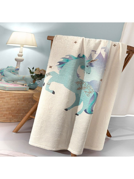 Saint Clair Pinto Παιδική Κουβέρτα Fleece Μονόκερος 160x220 Μπεζ