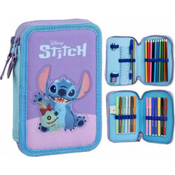 Cerda Lilo and Stitch Κασετίνα Γεμάτη με 2 Θήκες Λιλά 2700001707