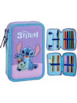 Cerda Lilo and Stitch Κασετίνα Γεμάτη με 2 Θήκες Λιλά 2700001707