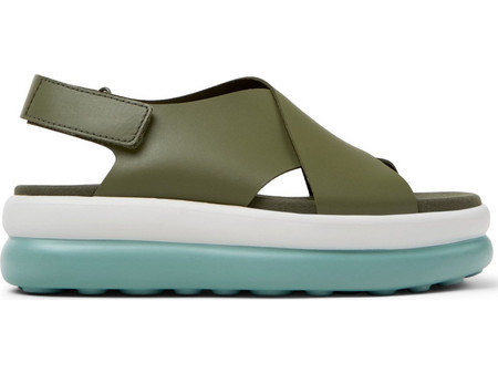 Camper Azara Pelotas Flota Up Καλοκαιρινές Γυναικείες Πλατφόρμες Χαμηλές Χακί K201727-003