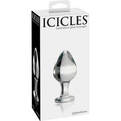 Pipedream Icicles No 25 Hand Blown Glass Πρωκτική Σφήνα 9cm Διαφανής PD2925-00