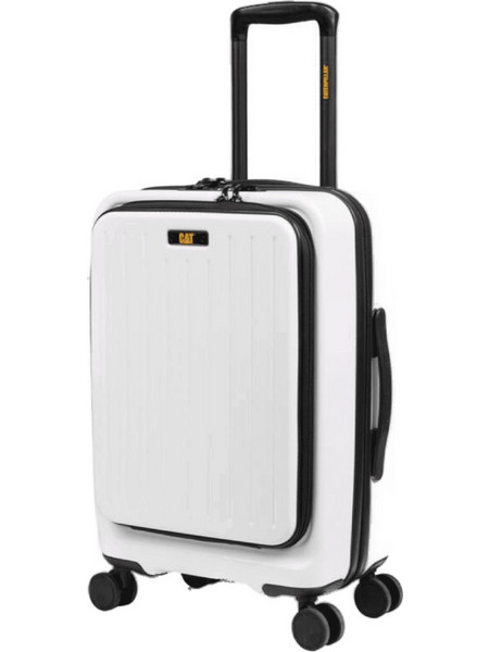 CAT 84873-1009 Βαλίτσα Καμπίνας με 4 Ρόδες Λευκή