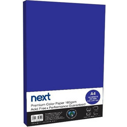 Next Χαρτόνι Α4 160gr/m² 100 Φύλλα Μπλε